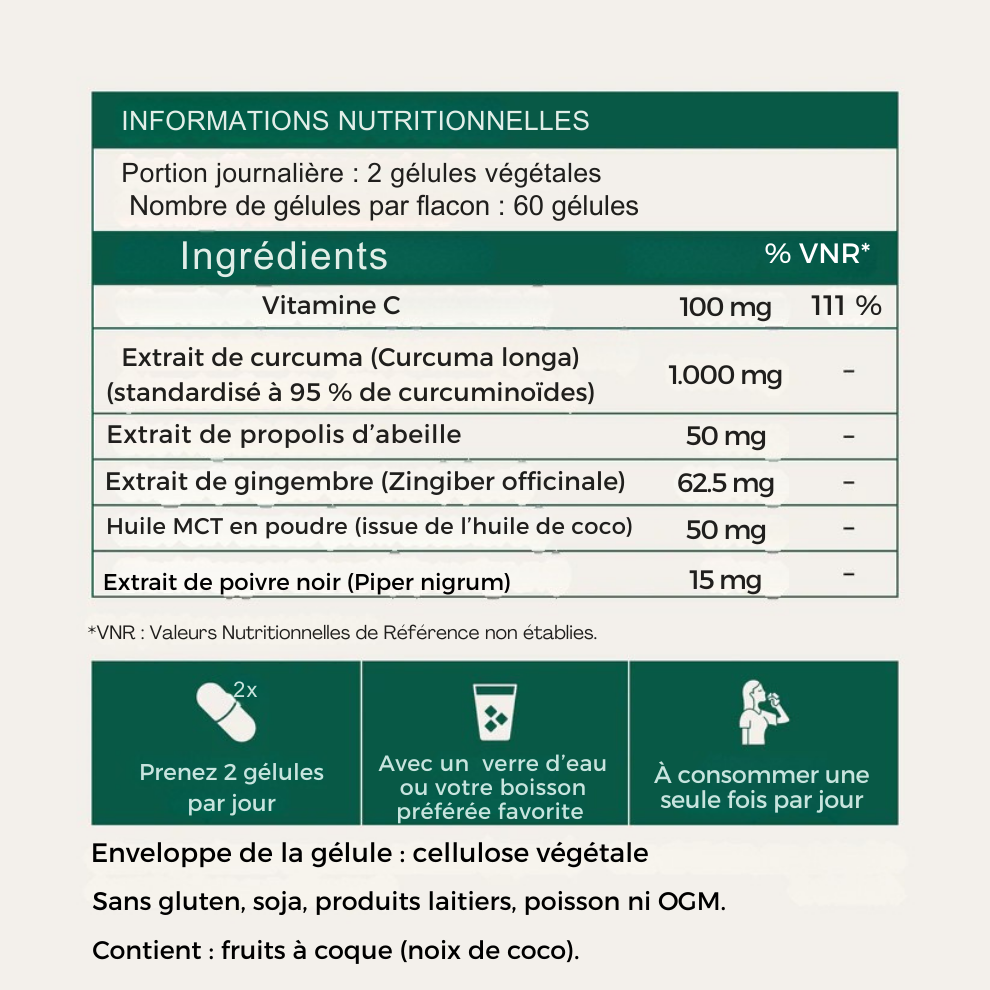 Curcuma Lab – Formule 6-en-1 pour réduire l’inflammation et soulager les douleurs articulaires.